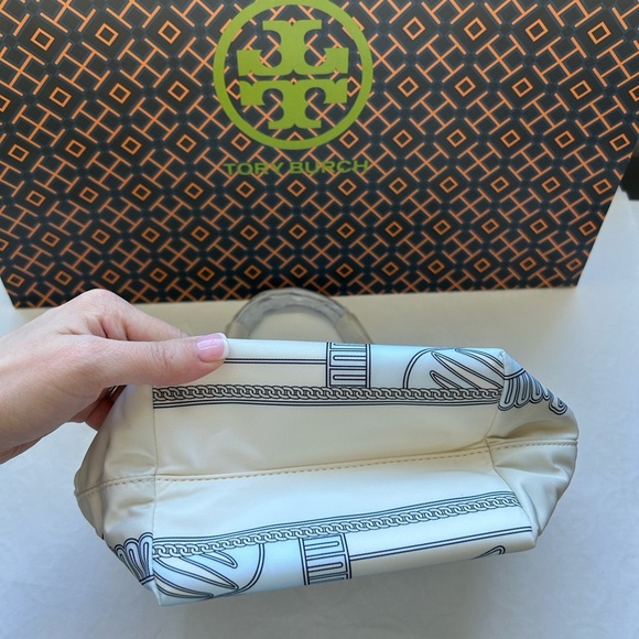Tory Burch Nylon Printed Mini Tote Crossbody Bag Zebra - Picture 5 of 10